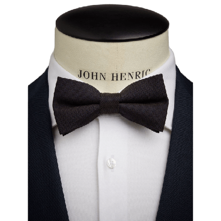 John Henric Bow Tie Wool Kostymtillbehör Herr Brun ONESIZE