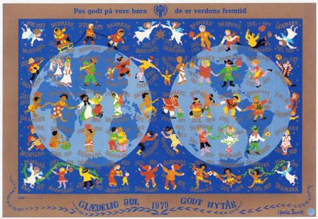 Danmark - julmärkeark 1979 - Utakket - Ubrugt eller foldet