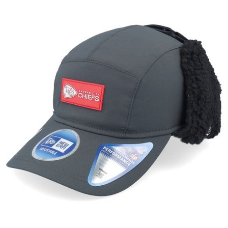 New Era - NFL Svart earflap Keps - Kansas City Chiefs NFL Runner Dog Vintage Black 5-panel Earflap @ Hatstore