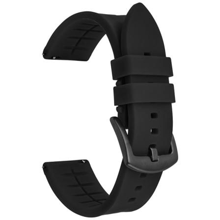 Quick-release silikone urrem til Huawei GT og Samsung Galaxy ure Sort 22 mm