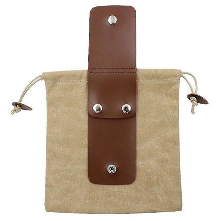Taitettava rehu-/keräilypussi vaellukseen, taitettava nahkainen kangaskassi retkeilyyn, pyöräilyyn, kiipeilyyn, Khaki_SHZNV