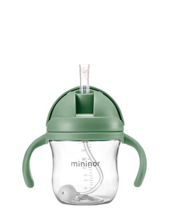 Mininor Straw Bottle Tritan - Green - 6 M