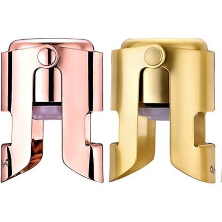 Champagne Stopper, Rostfritt Stål Flask Stopper för Mousserande Vin, Överlägsen Läckagesäker Bubble Saver, Inga Vassa Kanter, Inga Spill, Fizz Saver, 