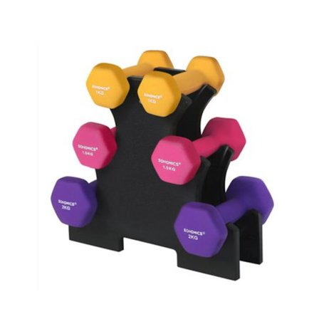 Rootz Halterset - 6 Halters - Hexagon - Hantelset - 2 x 1 kg - 2 x 1,5 kg - 2 x 2 kg