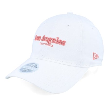 New Era - Bílá unconstructed Kšiltovka - Womens Wordmark 9TWENTY White/Peach Dad Cap @ Hatstore