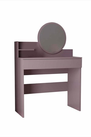 Hanah Home - Make Up Table Harmony Mini Round - Harmaa - Kirjoituspöydät - - Homeroom