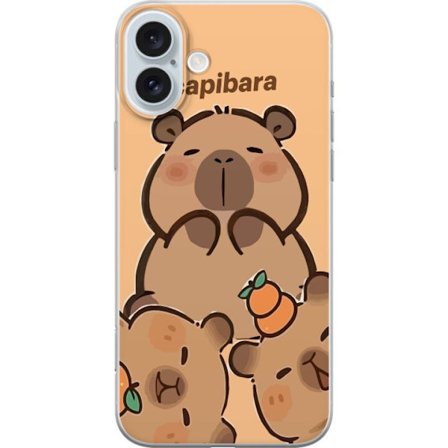 Kompatibelt Mobilskal till Apple Apple iPhone 16 Plus Capybara söt figur söt trendig samlare