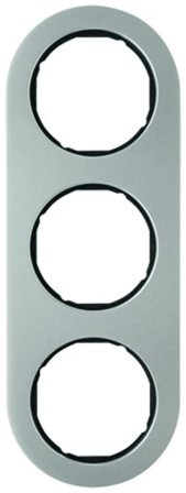 Hager 10132004 Ram till serie R.Classic Svart, 3 fack, Strömbrytare & vägguttag