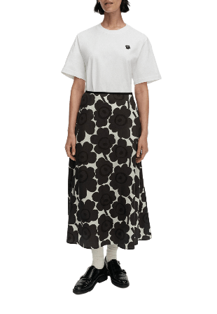 Marimekko Edetä Unikko Skirt Kjolar Dam Grå 34