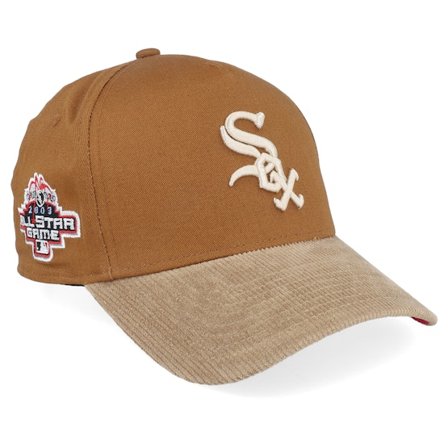 New Era - MLB Beige adjustable Cap - Hatstore Exclusive x Chicago White Sox Patch 9FORTY Cord Khaki A-frame Adjustable @ Hatstore