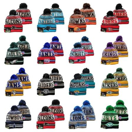 NFL Aldult Unisex American Football Sport Stickad mössa Fleecefodrad En storlek passar de flesta Kansas City Chiefs