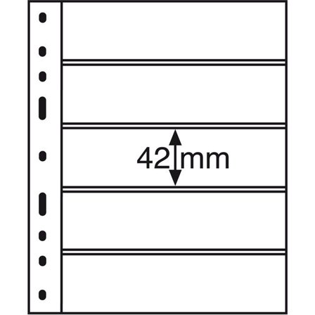 Leuchtturm OPTIMA 5S lommer til frimærker - 10 stk. - Sorte