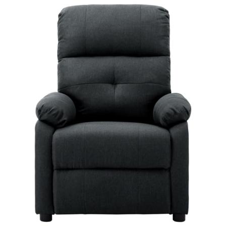 Vidaxl Elektrisk Reclinerfåtölj Mörkgrå Tyg Grå