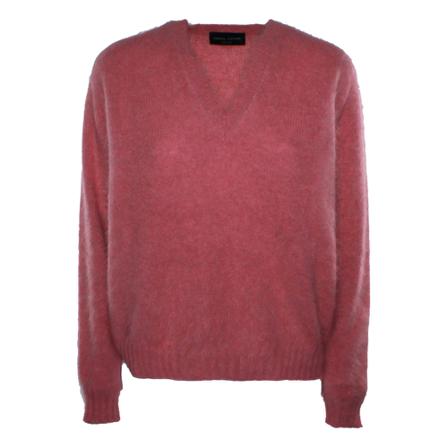 Roberto Collina, V-neck Knitwear Rood, Dames, Maat:M