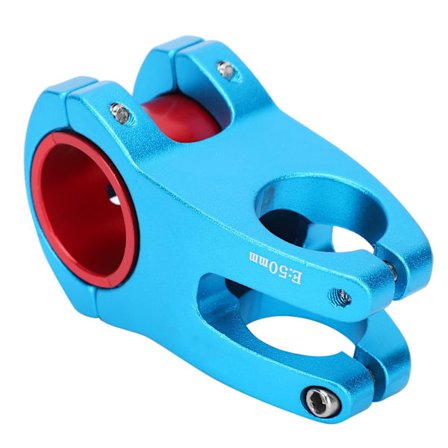 Sykkelstang i aluminiumslegering, terrengsykkel, sykling, kort styrestem 31,8/35x50 mm, blå