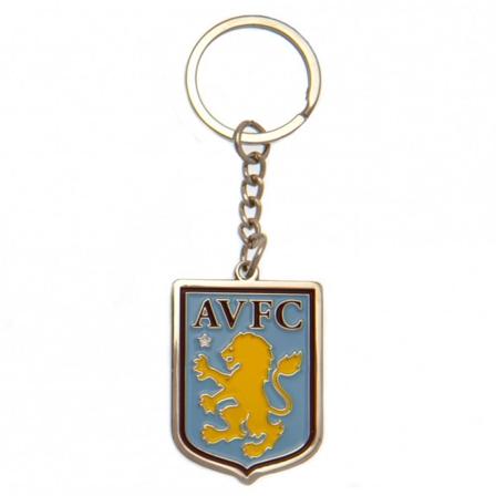 Aston Villa Fc Crest Nyckelring One Size Himmelsblå/gul
