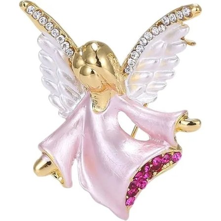 Dame Krystall Engel Brosjenål