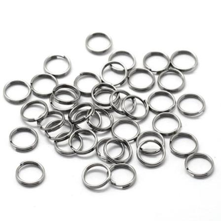 Splitringar Av Rostfritt Kirurgiskt Stål, 6mm, 5g (ca 70st)