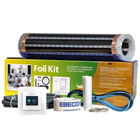 Ebeco Foil Kit 500 Gulvvarmesett for tre og laminat 14 m², Varme