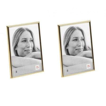 2 kpl metallikehyksiä - Walther "Chloé" - 13,5 x 18,5 cm - Kulta