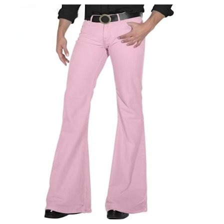 70-talls disco herrebukser herre slengbukser 60-talls 70-talls slengbukser vintage jeans herrejeans A007-Pink XL