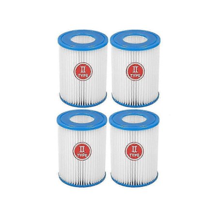 4-pakning bassengpumpepatronfilter for Bestway Type II-filter