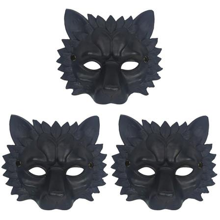 3 kpl 3D Leijonanamaskit Halloween Cosplay Leijonanamaskit Juhlavarusteet Festivaali Tanssijuhliin Maskeraadiin (3 kpl 23X20X2CM