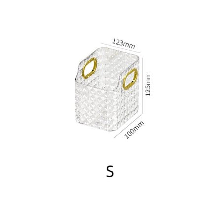 Oppbevaringsboks Makeup Oppbevaringskurv TRANSPARENT S