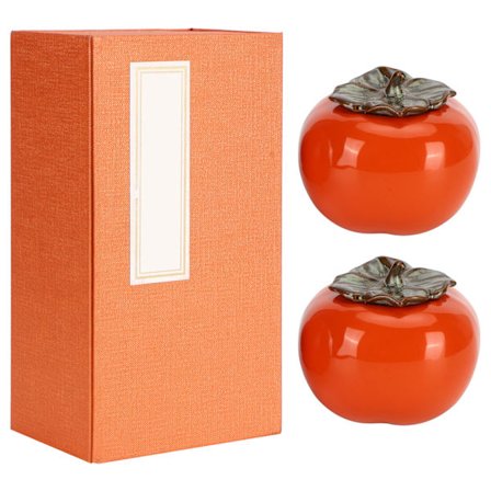 2 kpl Keraamisia teepurkkeja Persimon-kuvioituja suljettuja säiliöitä keittiön sisustukseen