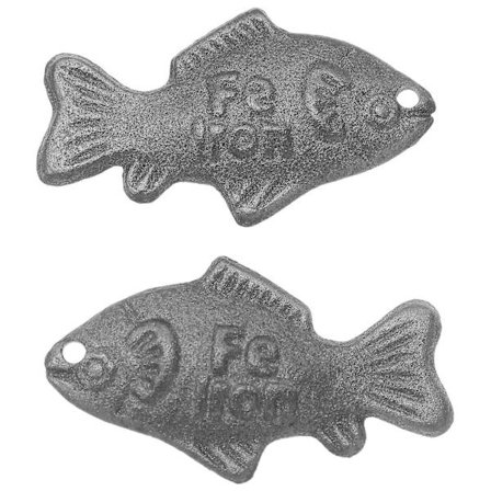 2 stk. Naturlig Jernfisk: Støbejerns Supplement Værktøj Fiskeformet til Madlavning Veganske Atleter Gravide Kvinder Børn Mad Drikke Supper[D]