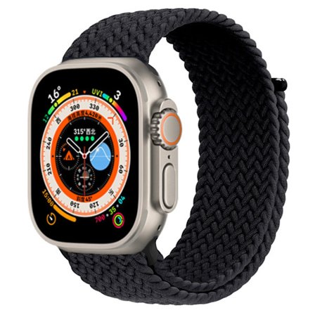 Kompatibel med Apple Watch rem 40 mm 44 mm 49 mm 45 mm 41 mm 38 mm 42 mm Elastisk iWatch serie 9 8 7 se Ultra 2 rem Sort M størrelse