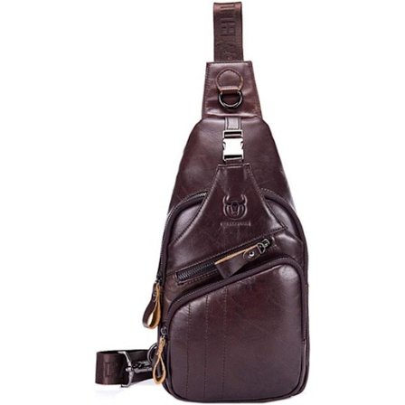 Axelremsväska i läder Crossbody Herr Dam Resor Utomhussporter, Ryggsäck