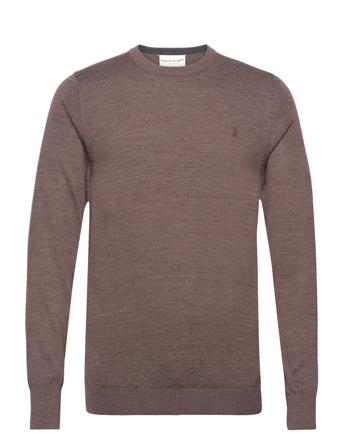 Bs Jupiter Regular Fit Knitwear Strikkegenser M. Rund Krage Brun Bruun & Stengade*Betinget Tilbud