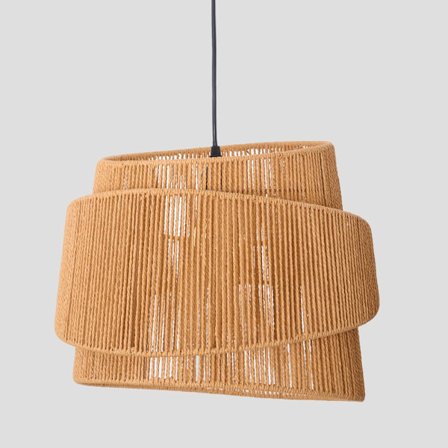 Rebpendellampe, 39x35cm kaki papirskærm