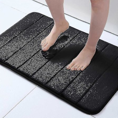 Badrumsmatta i Memory Foam, Absorberande Halkfri Badrumsmatta, Tvättbar - 50 X 80cm