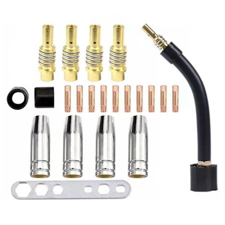 22 stk Mig Mb15ak sett munnstykker for sveisebrennerhette spisskontakt 1,0 mm