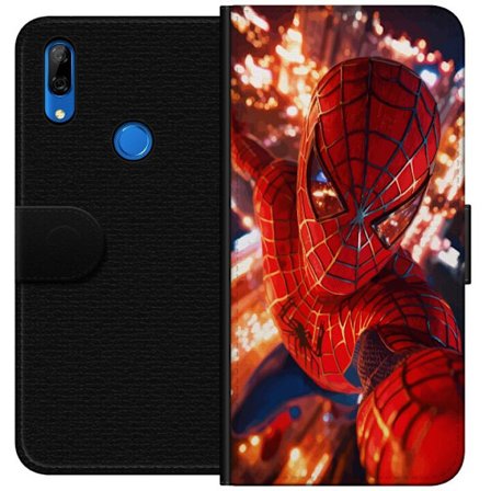 Yhteensopiva Lompakkokotelo Huawei Huawei P Smart Z Spider Man intensiivisessä toiminnassa välkkyvien valojen ja dynaamisen perspektiivin kera eloku