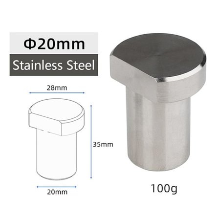 Arbeidsbenk Klykk Bremsestopp Benk Hund SØLV 20MM RUSTFRITT STÅL