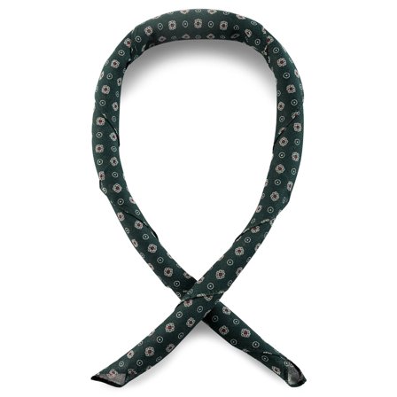 Foulard en coton à motif floral à pois bleu pétrole et blanc pour hommes - Foulards - pour Hommes - Bohemian Revolt