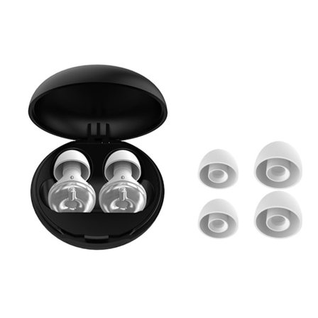 Justerbare Støjreducerende Ørepropper - Donut Serien: Perfekt til Søvn, Musik og Studier Silver