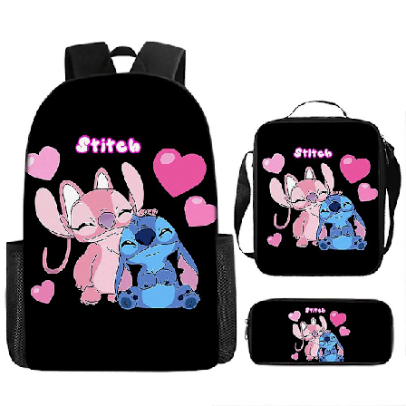 Stitch Rygsæk Sæt Skoletaske