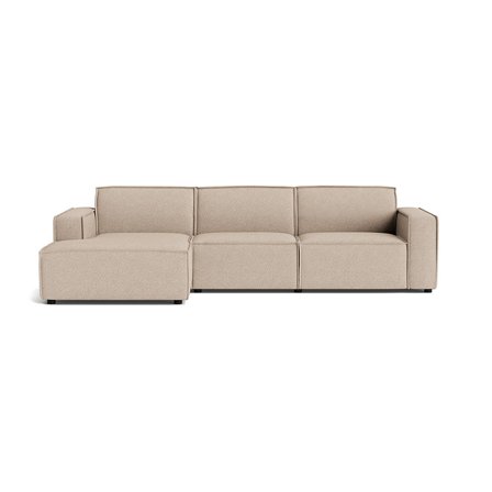 Lyon chaiselong sofa, venstrevendt - Loop Beige - 304x160x80cm - Sofa, chaiselong - Komfortabel & stilfuld, perfekt til afslapning og sociale 