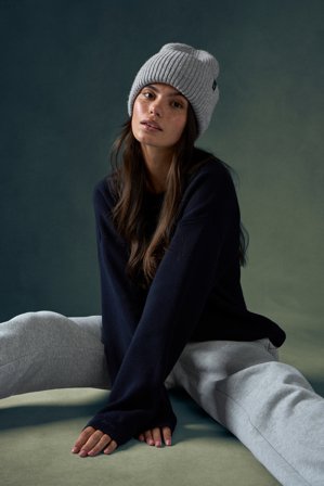 ICANIWILL - Soft Knit Oversized Crewneck Navy - Dames - sportkleding van ICIW