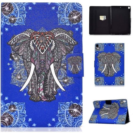 iPad 10.2 Generation Cover PU Läder Case Flip Stativ Fodral med kortplats och Auto Sleep / Wake Up-funktion för iPad 10.2, Elefant