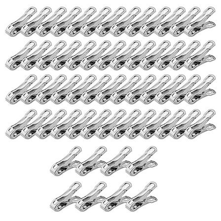 60 stk. haveklemmer, drivhus lavet af rustfrit stål til net, haverammer eller drivhusrammer [BR]