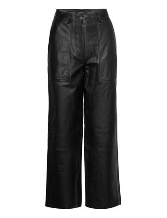 Presley Pant Trousers Leather Leggings/Bukser Svart Deadwood