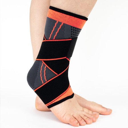 Sport ankelstøtte, 2 stk forstuet ankelstøtte, justerbar fot ankelstøtte for ligamentskader og sportsskader (L)