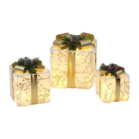 LED Light Up presentaskar till jul 1 set, 60 LED-lampor, perfekt för träd, veranda och trädgårdsdekorationer