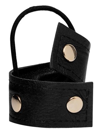Leather Band Short Bendable Rivets Accessories Hair Accessories Scrunchies Svart Corinne*Betinget Tilbud