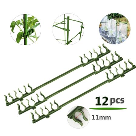 (12 kpl sopii 11mm pyöreään putkeen) Parvekkeen vihannespuutarha tomaattituki